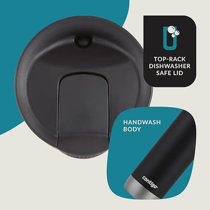 Contigo Snapseal Taza de viaje aislada, 16 oz, regaliz