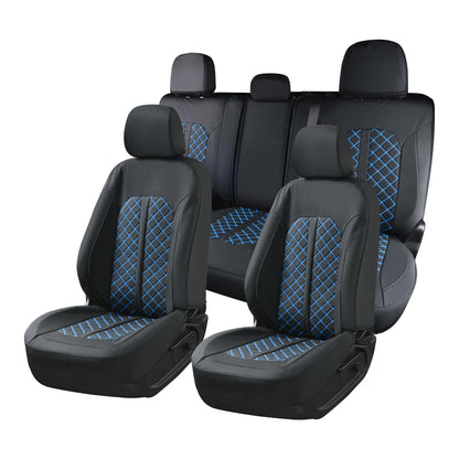 Truckiipa - Juego Completo de Fundas de Asiento de Piel para Toyota Tacoma, Cobertura Completa, Impermeable, Protector de cojín para Toyota Tacoma 2016-2023, Doble Cabina tripulación, Juego Completo
