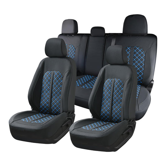 Truckiipa - Juego Completo de Fundas de Asiento de Piel para Toyota Tacoma, Cobertura Completa, Impermeable, Protector de cojín para Toyota Tacoma 2016-2023, Doble Cabina tripulación, Juego Completo