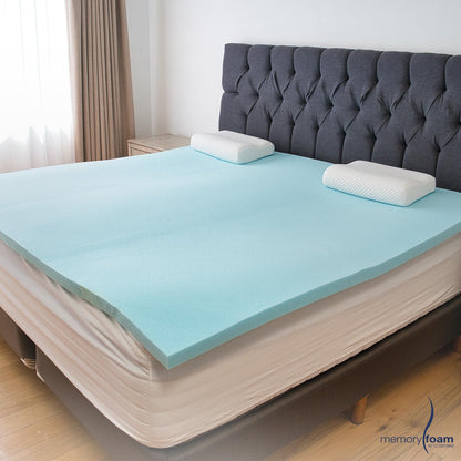 Memory Foam | Colchoneta Fresca 8 cm – Matrimonial – Coloca sobre el Colchón y Listo – 100% Fresca Toda la Noche – Brinda Soporte a tu Colchón