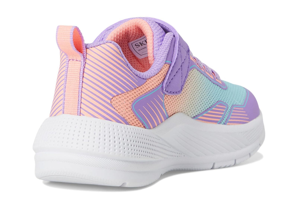 Skechers Microspec Advance - Oasis POI para niña | Casual, cierre adaptable, lavable a máquina, plantilla acolchada y cómoda
