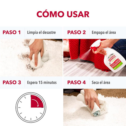 Nature's Miracle - Removedor de manchas y olores para perros, spray enzimático - 946ml - Para orina y otros desechos en alfombras, pisos, muebles y más