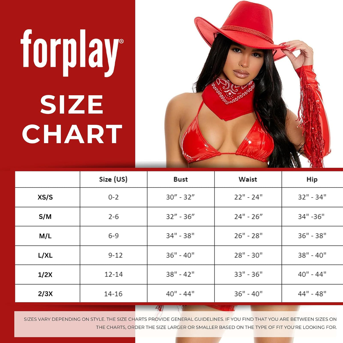 Forplay - Disfraz de vaquera para mujer, Rojo -, M/L