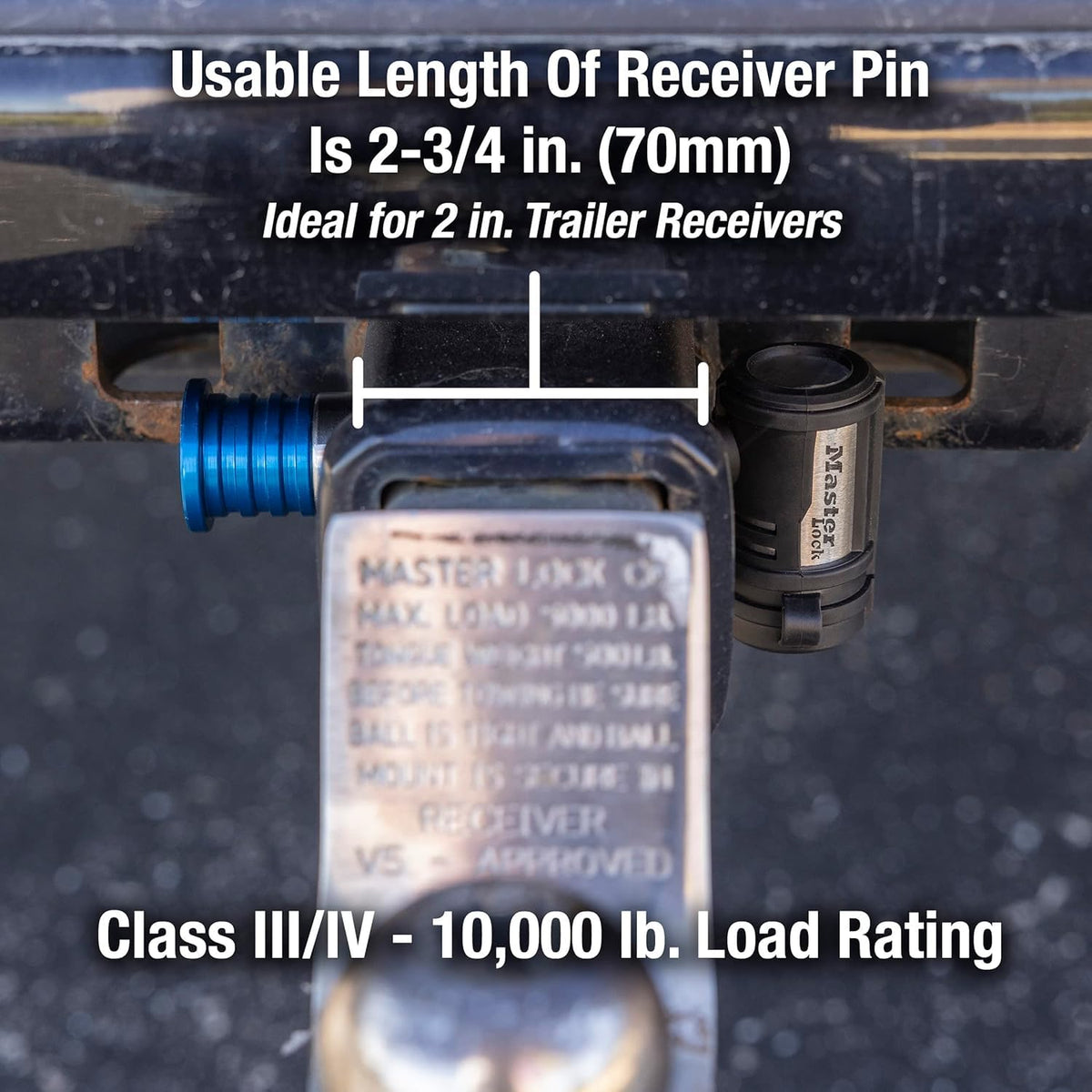 Master Lock Candado Receptor de Barra 1480DAT, 1.27 cm, Acero Inoxidable, Plateado