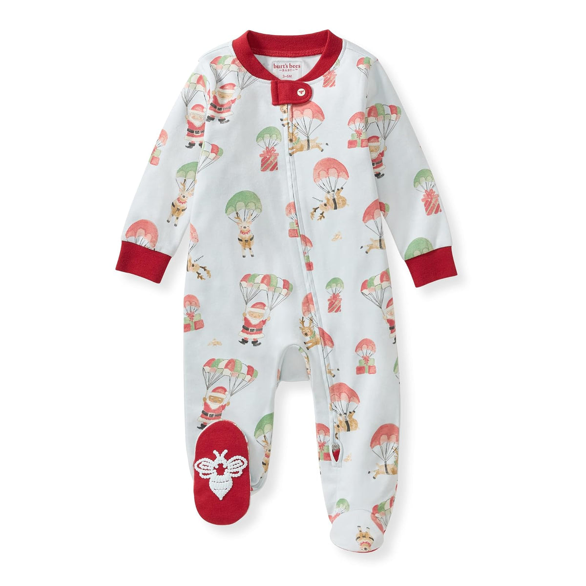 Burt's Bees Baby Pajamas Sleep and Play, Soft 100% Organic Cotton One-piece Pj With Non-slip Bee Grip Footies Durmientes para bebés y niños pequeños Bebé-Niñas