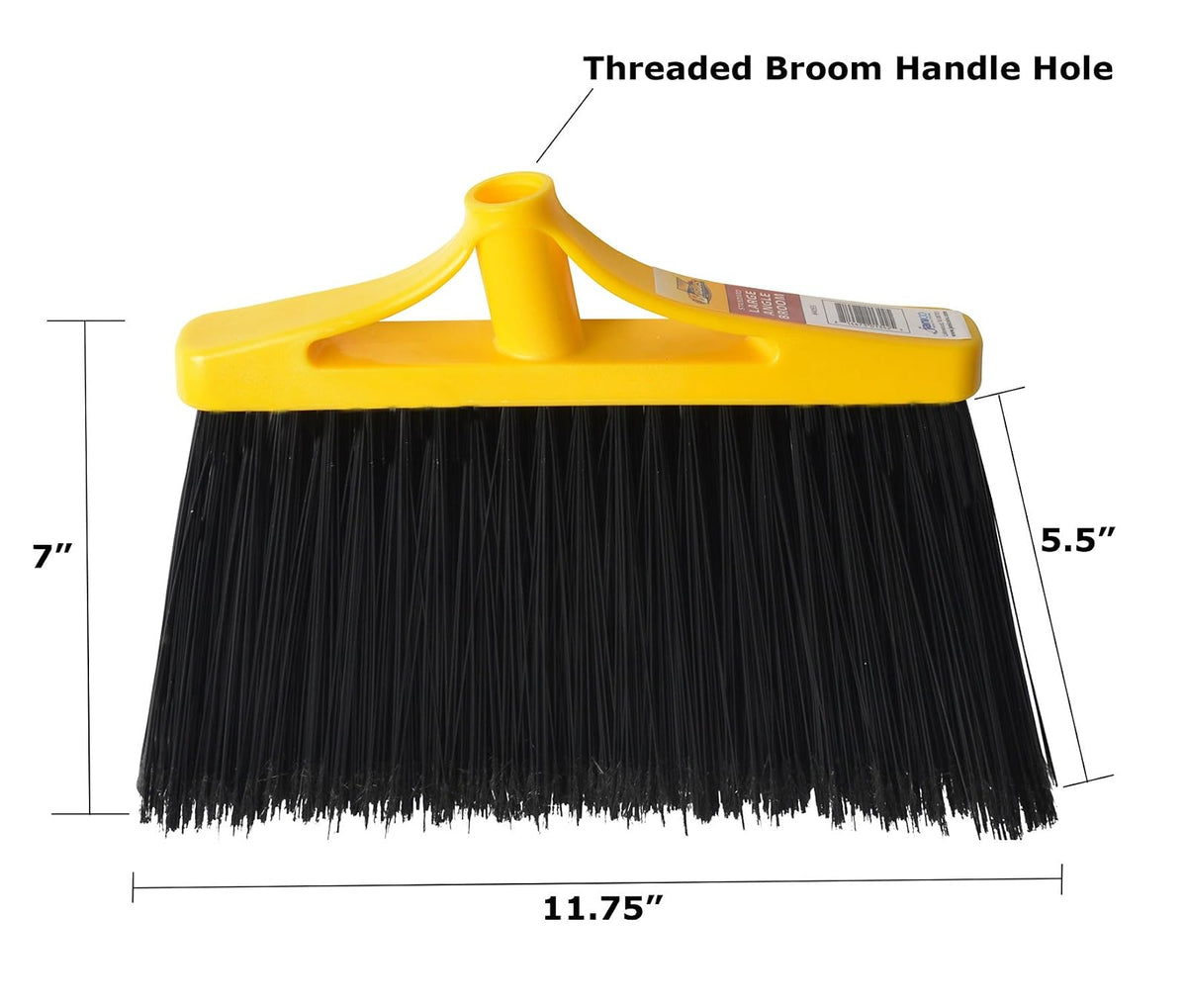 Bristles 4055H Cabezal de Escoba Angular Cerdas Poliéster Negro Tamaño L