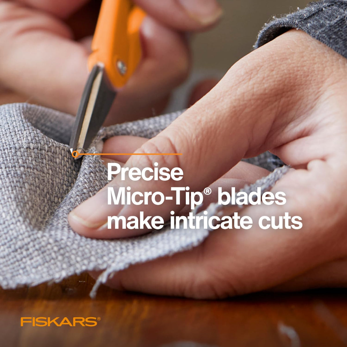 Fiskars 94817797 - Tijeras de micropunta, 12,7 cm, color naranja