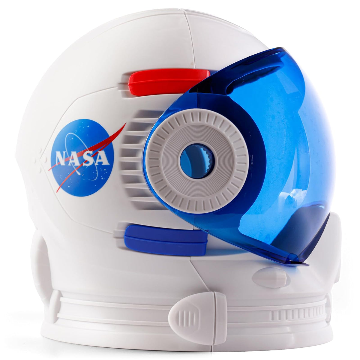 Casco de astronauta de la NASA de mármol azul, accesorio de disfraz de Halloween, casco espacial portátil para disfraz de astronauta para niños, hoja adhesiva, accesorio de Halloween para niños y