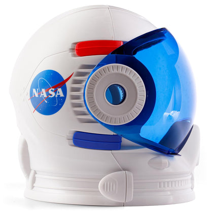Casco de astronauta de la NASA de mármol azul, accesorio de disfraz de Halloween, casco espacial portátil para disfraz de astronauta para niños, hoja adhesiva, accesorio de Halloween para niños y