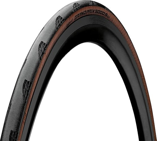 Continental Grand Prix 5000 S TR - Neumático sin cámara Plegable, , Vectran Breaker, LazerGrip, Negro o Negro/Transparente, 650b o 700 tamaños