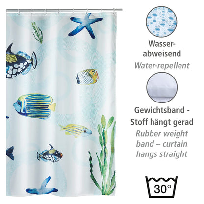 Wenko Polyester Shower Curtain Aquaria