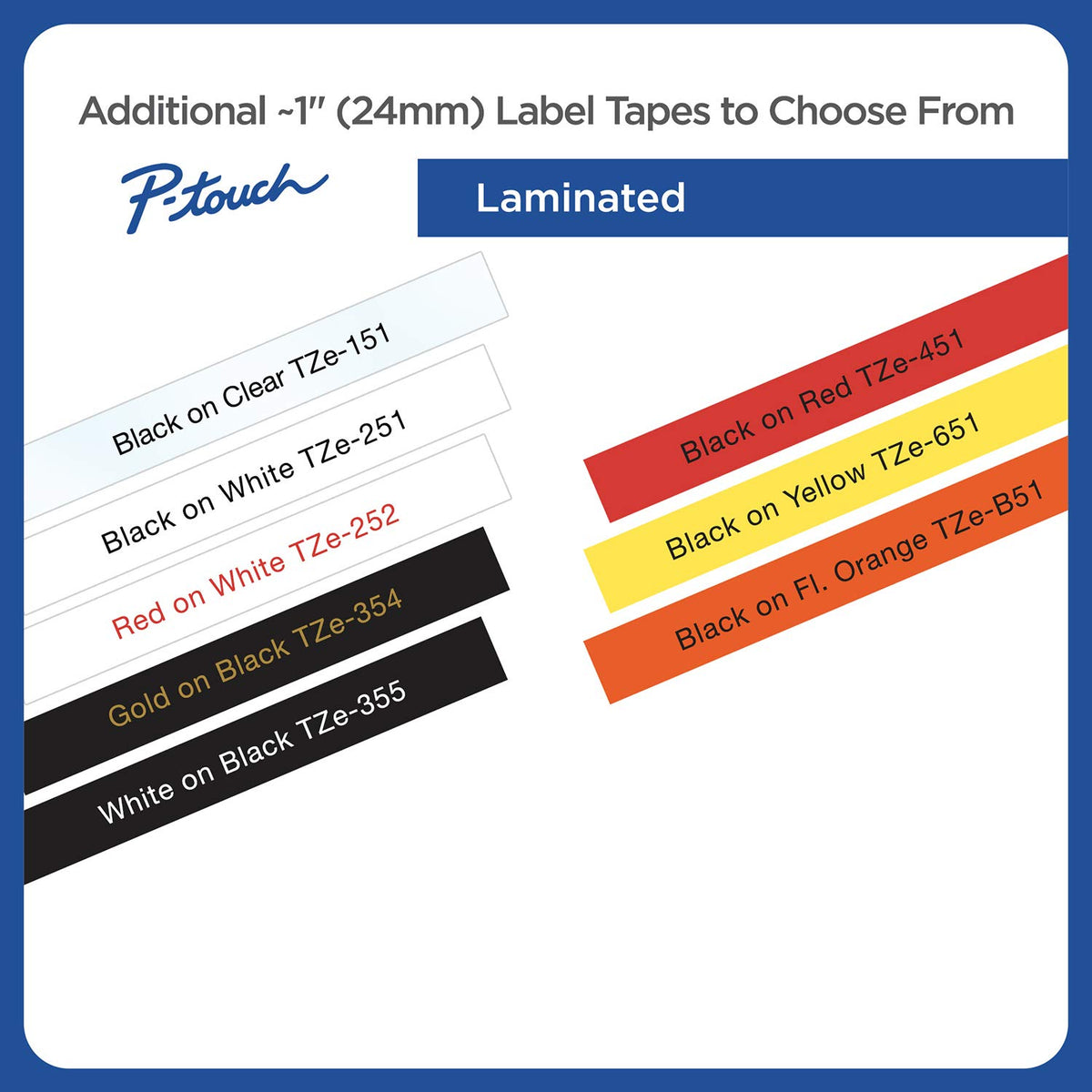 Brother Cinta Laminada Extra Adhesiva TZe-S151 para Etiquetas Duraderas | Texto Negro sobre Transparente, Alta Resistencia, Compatible con Rotuladoras P-Touch, 24 mm x 8 m, P-Touch
