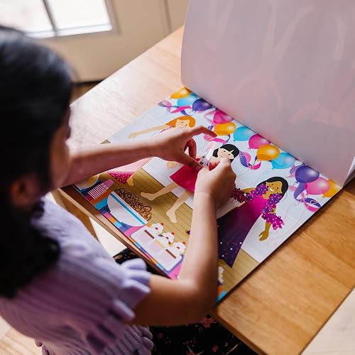 Melissa & Doug Bloc de Autoadhesivos de Prendas de Vestir Reutilizables (5 Fondos, más de 165 calcomanías)