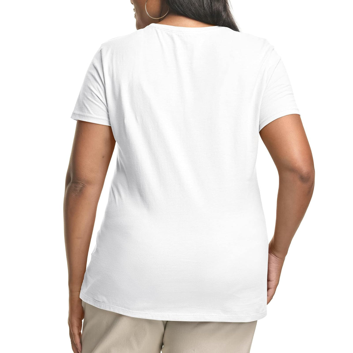 Just My Size Playera de Manga Corta con Cuello Redondo para Mujer