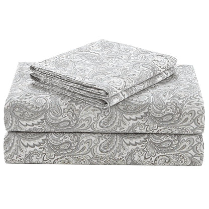 Comfort Spaces - Sábanas de algodón 100% tamaño Queen, Transpirables, naturalmente Frescas, sábanas de algodón Suave con Bolsillo elástico de 14 Pulgadas, se Adapta a colchones de hasta 16 Pulgadas,