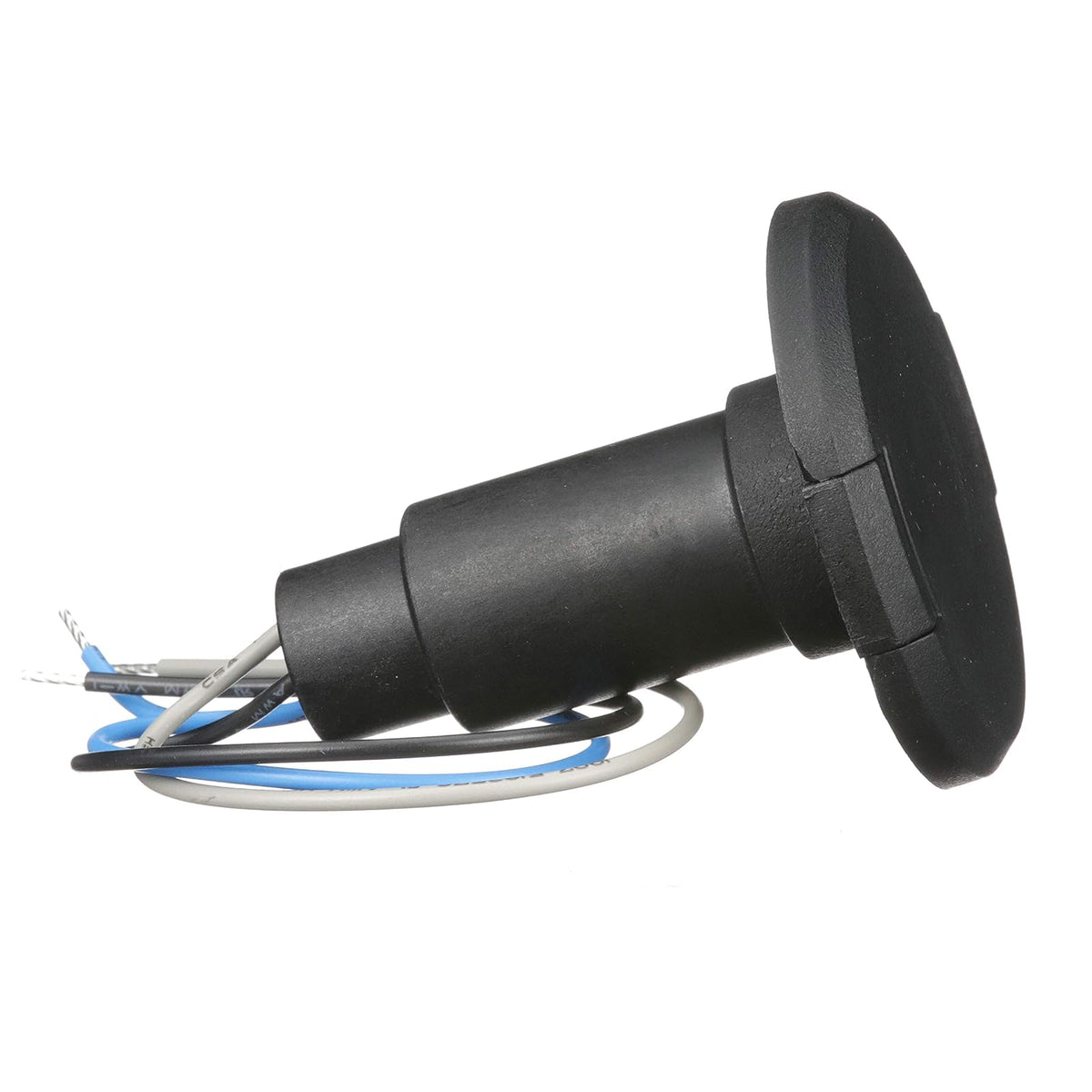 attwood 910R3PB-7 LightArmor Base de luz enchufable, para Luces de Poste, 3 Pines, Redondo, Negro Compuesto, Perfil bajo