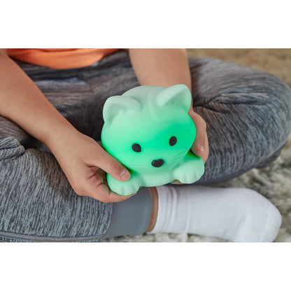 hand2mind Luna The Calming Kitty, Learn Deep Breathing, Rechargeable Animal Night Light, Kids Anxiety Relief, Mindfulness for Kids, Calm Down Corner Supplies, Social Emotional Learning Activities
