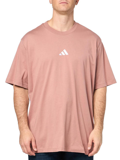 Adidas Essentials - Playera Deportiva de 3 Rayas para Hombre - XL - Arcilla cálida - Blanco