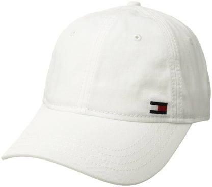 Tommy Hilfiger Gorra de béisbol con Solapa Ajustable de algodón Billy Gorra de béisbol para para Hombres - Blanco Clásico - Talla Única