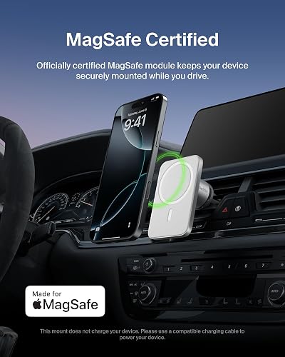 Belkin WIC002btGR Montaje de Ventilación de Automóvil Pro MagSafe, Negro