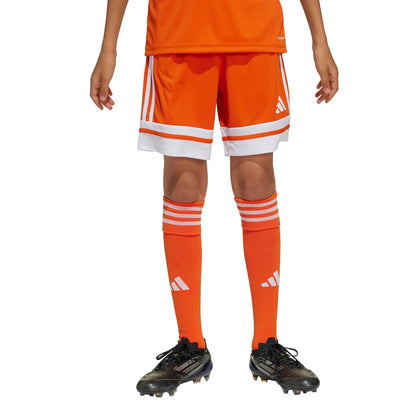 adidas Squadra 25 Short de Fútbol para Niño - M - Anaranjado de uniforme - Blanco
