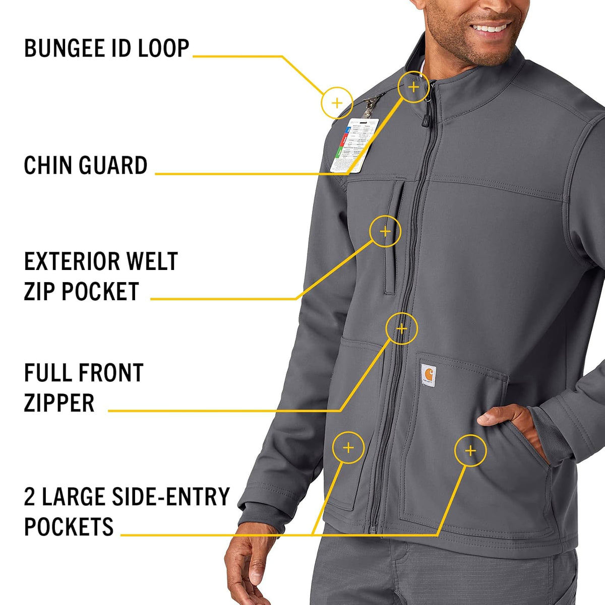 Carhartt Men's Fluid Resistant Fleece Jacket Chaqueta Hombre