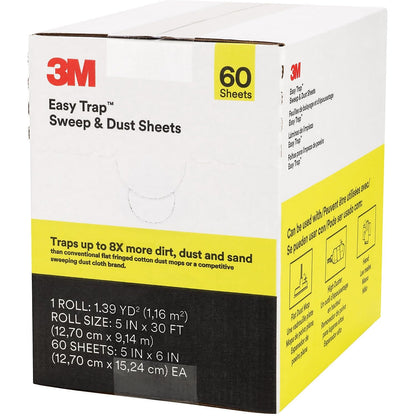3M Easy Trap - Hojas de barrido y polvo, hojas de 5 x 6 pulgadas, 60 hojas/rollo