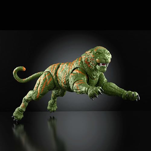 Masters of The Universe Figura de Acción Battle Cat 6+ Años | Escala 1:12, película 2026; tigre con armadura y silla removibles, ojos realistas