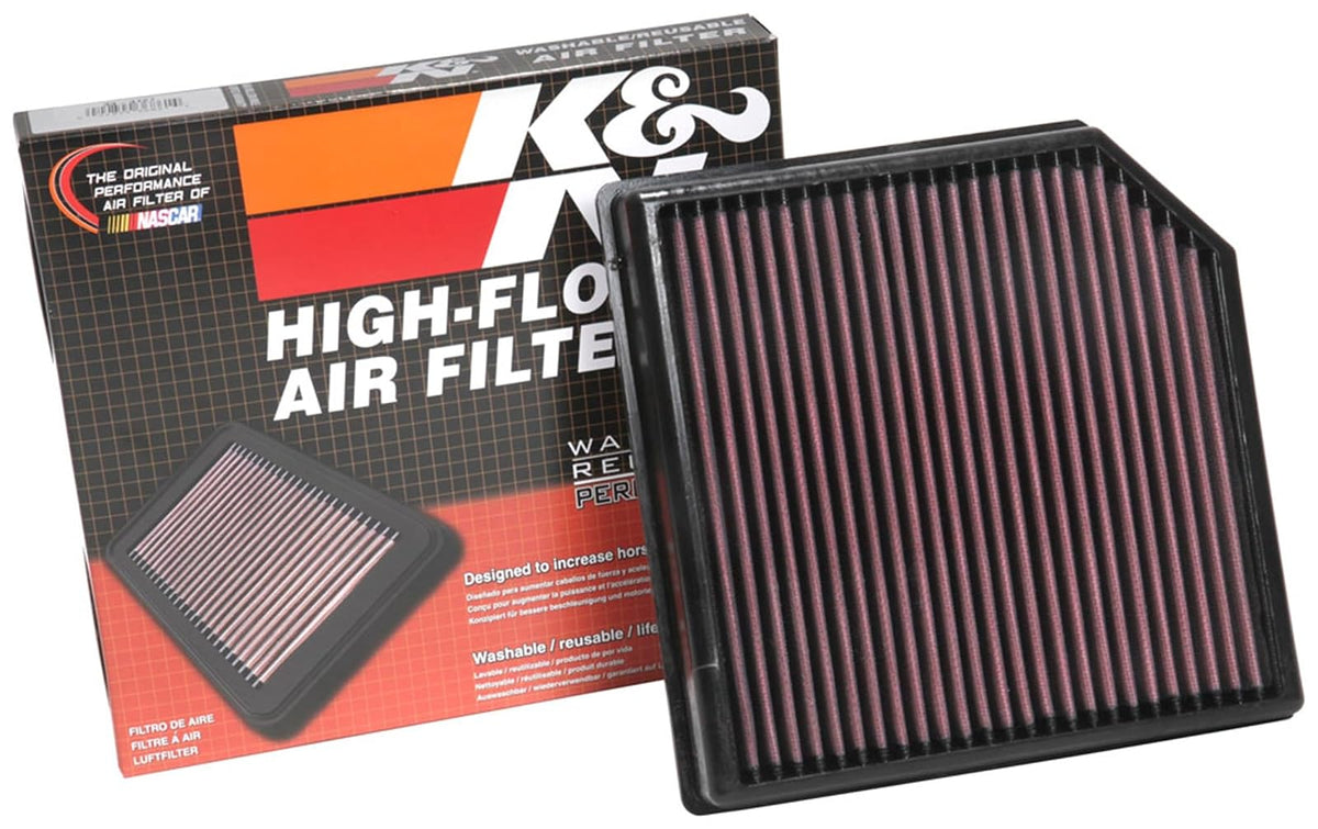 K&N 33-3127 - Filtro de aire, color rojo