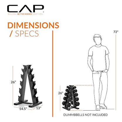 CAP Barbell - Soporte para Mancuernas, Color Negro