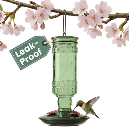 Perky-Pet 8108-1SR - Botella de Vidrio Antiguo para colibríes, decoración de jardín al Aire última intervensión, 10 onzas