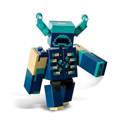 Lego Minecraft El Encuentro con el Guardia Producto Coleccionable Basado en el Videojuego, Juguete de Construcción Creativa, Decoración para Niños y Niñas de 7 Años o Más 21274