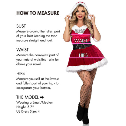 Leg Avenue Women's Mrs. Claus, Green, Small/Medium