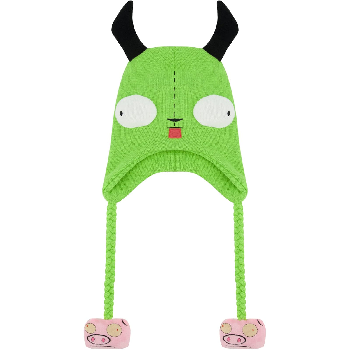 Invader Zim Beanie Hat, Gir Winter Knit Cap with Ears