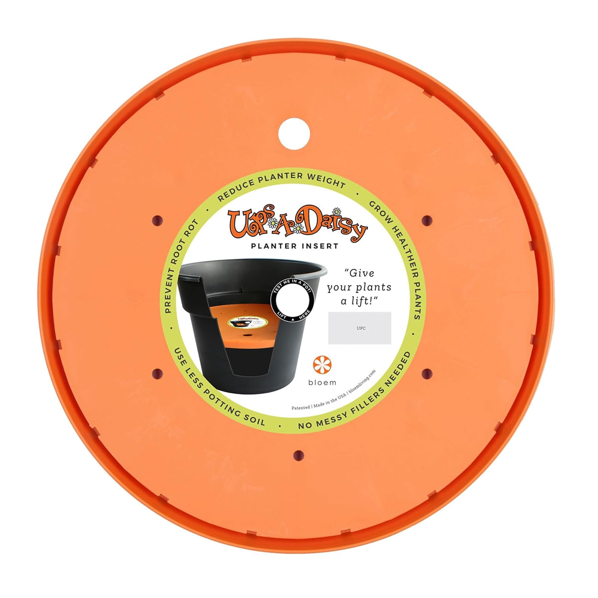 Bloem Ups-A-Daisy - Inserto Elevador Redondo para Maceta (T6321-6), Naranja, 11 Pulgadas