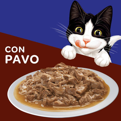 FELIX Alimento Húmedo Sabor Pavo, Paquete con 24 Pzas de 85g