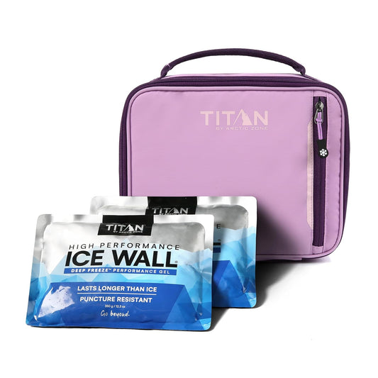 Titan Fridge - Fiambrera fría con 2 paredes de hielo de 350 g, lavanda