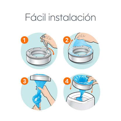 Recambio redondo de bolsas Diaper Genie sin fragancia | Paquete de 1 | Puede contener hasta 270 pañales tamaño recién nacido.