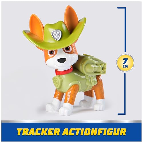 Paw Patrol, vehículo de Rescate de la Jungla de Tracker, vehículo de Juguete con Figura de acción Coleccionable, Juguetes respetuosos con el Medio Ambiente para niños y niñas a Partir de 3 años