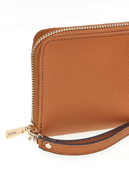 GUESS CARTERA LAUREL II SLG LARGE ZIP AROUND COLOR CAFÉ MEDIO