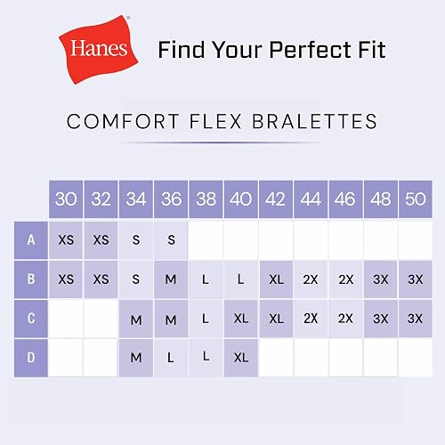 Hanes Bralette Pack, Cotton Scoopneck Bralette, Low-Impact Sports Bra, 3-Pack Sujetador Mujer