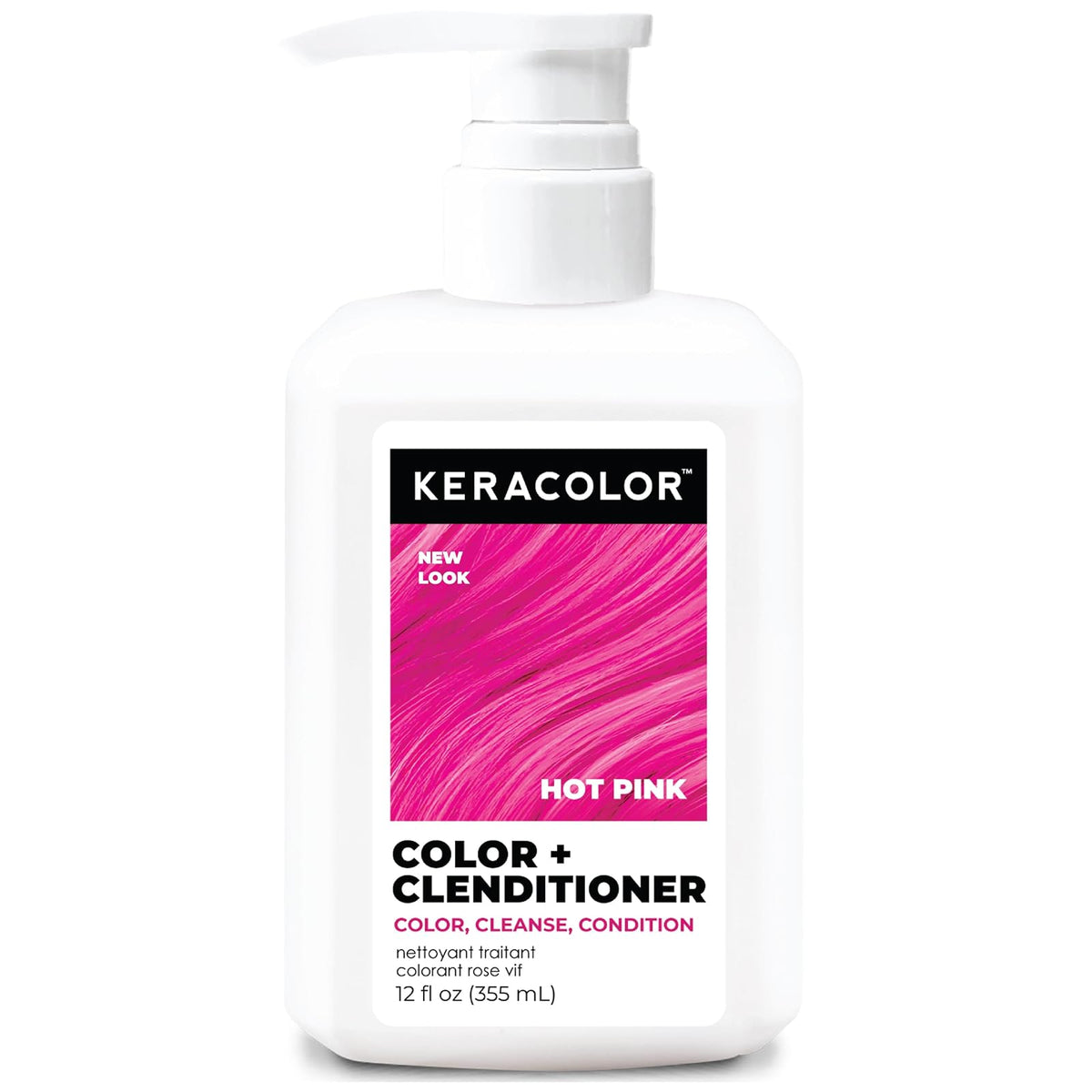 Keracolor Color + Clenditioner Acondicionador Color Oro Rosa 12oz - Hot Pink