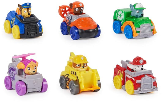 Paw Patrol: Pup Squad Racers, Set de Regalo de vehículos de 6 Piezas, Juguetes para niños y niñas a Partir de 3 años