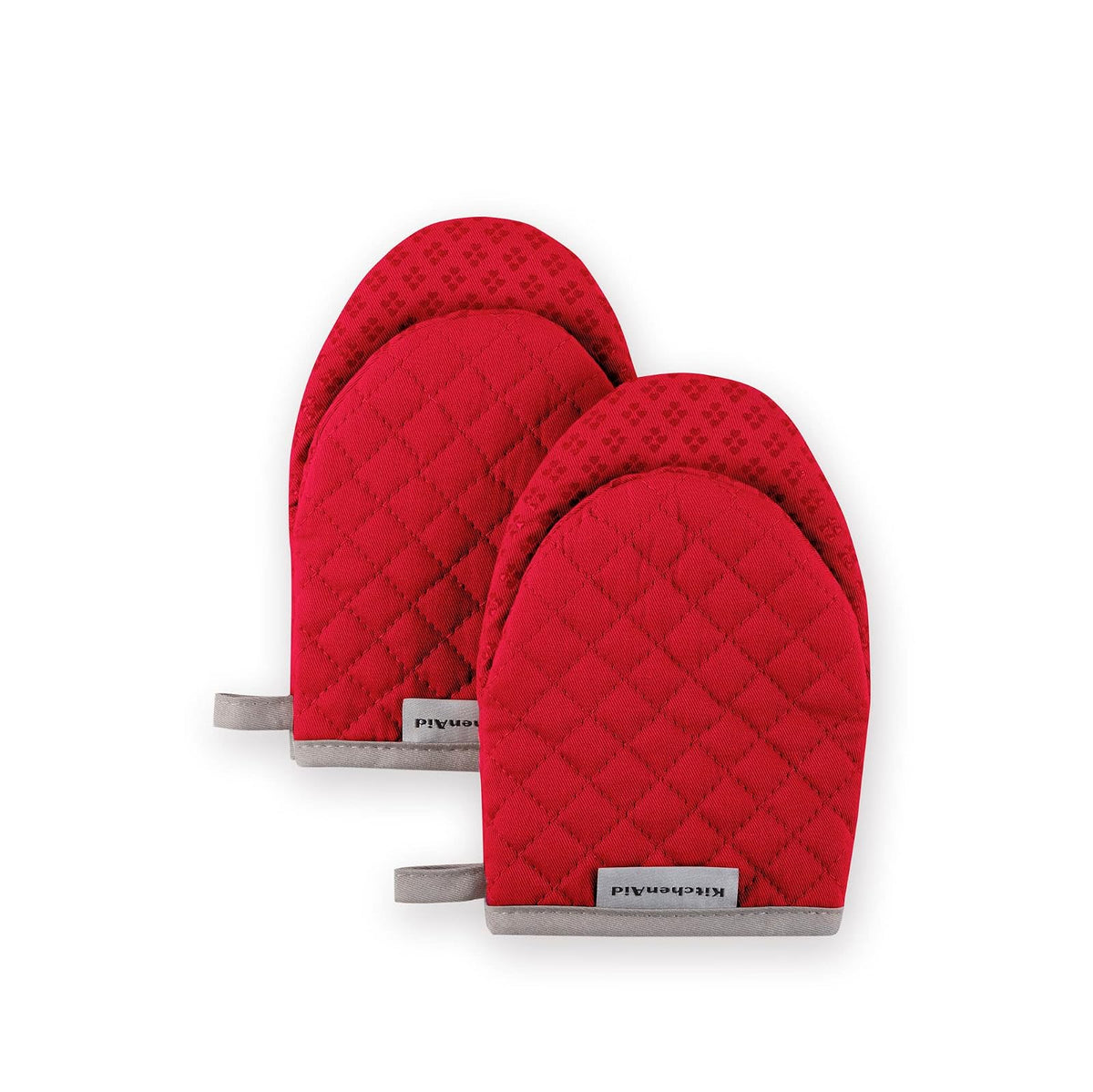 KitchenAid Manoplas y Agarraderas de Horno Asteroide, 2 Piezas - 5.5"x8" - Rojo fuego