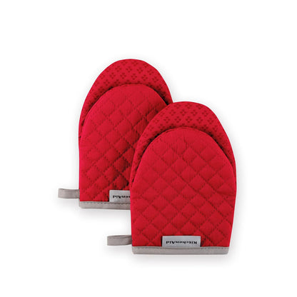 KitchenAid Manoplas y Agarraderas de Horno Asteroide, 2 Piezas - 5.5"x8" - Rojo fuego