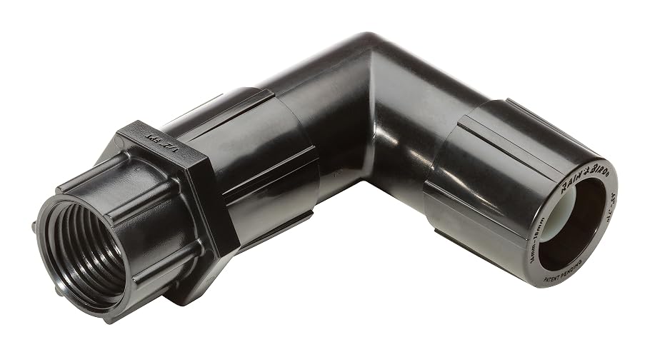 Rain Bird EAFPT-1S Drip Irrigation Elbow Adapter, 1/2" Female Pipe Thread x Easy Fit Universal Fitting, Fits All 1/2" and 5/8" Drip Tubing