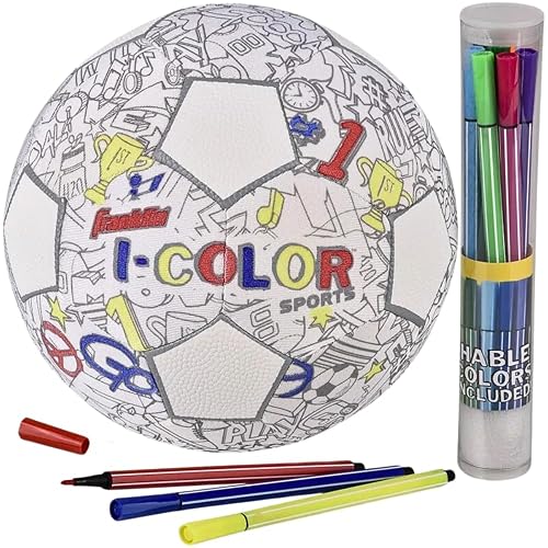 Franklin Sports I-Color - Pelota Deportiva - Personaliza tu Propia Pelota, fútbol, o Pelota de fútbol