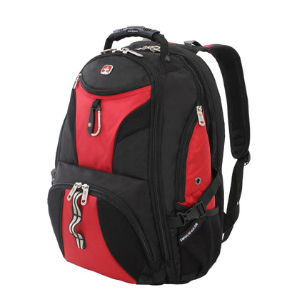 SwissGear 1900 ScanSmart Mochila para Laptop 17" con Compartimento TSA - 48.26cm - Rojo y negro