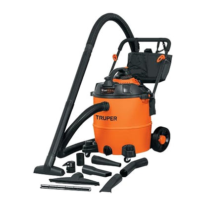 Truper ASP-16S Aspiradora/sopladora de sólidos y líquidos 16 GAL, plástica Naranja