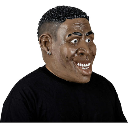 REV Máscara Completa de Látex Vini Jr, Máscara de Futbolista Realista Talla Mediana para Halloween, Cosplay y Fiestas de Personajes Famosos